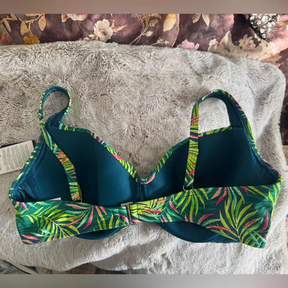NWT! 💚 LANDS’ END Twist Front Underwire Bikini Top – Size 14, NWT - Picture 5 of 13